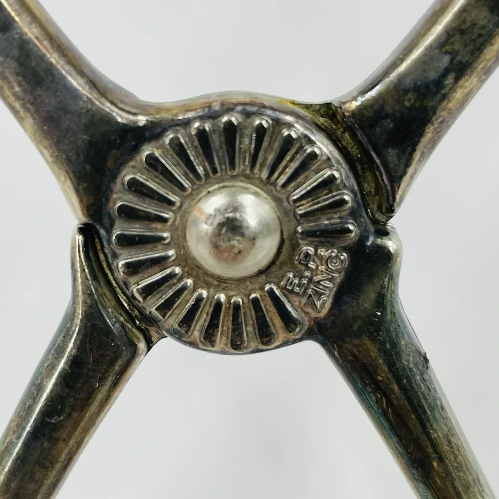 EP ZINC‎ Silverplate Silver Plated Salad Serving Scissor Tongs E.P. ITALY